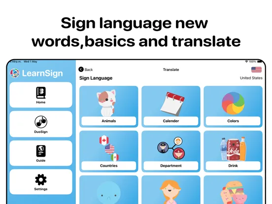 LearnSign iPad  स्क्रीनशॉट