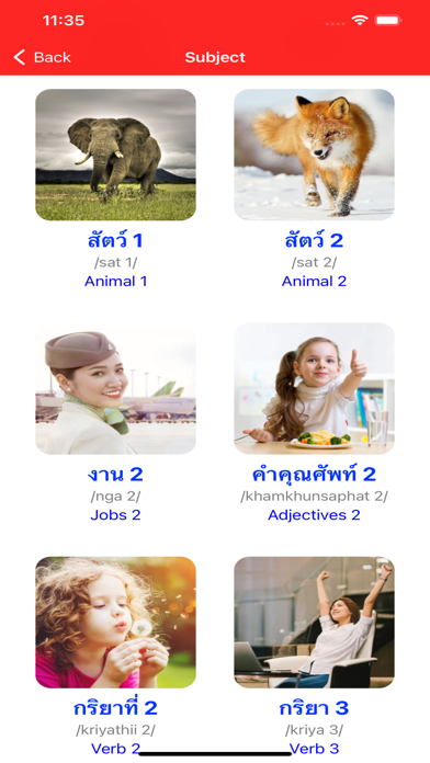 Capturas de tela do Learn Thai Alphabet Voca