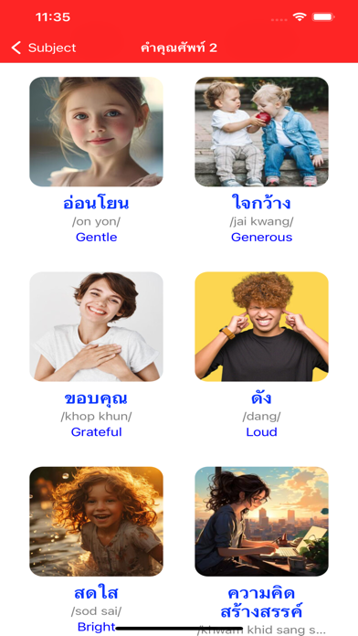 Capturas de tela do Learn Thai Alphabet Voca