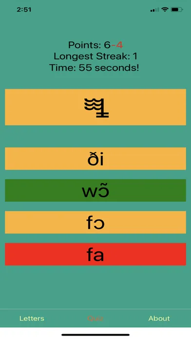 Tangkapan layar Learn Vai Alphabet