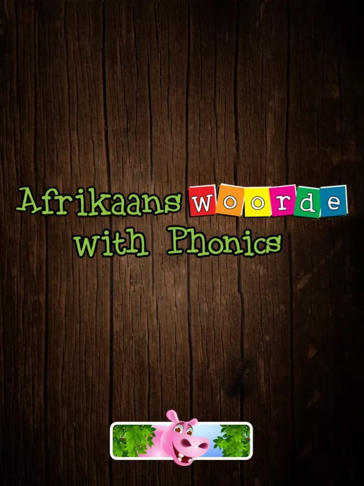 Capturas de tela do First Afrikaans words with Phonics: Educational game for children with Purple Hippo iPad 