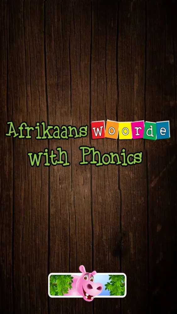 Capturas de tela do First Afrikaans words with Phonics: Educational game for children with Purple Hippo