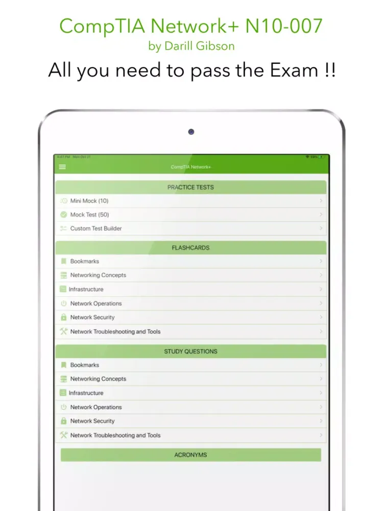 CompTIA Network+ N10-007 Prep iPad  سکرین شاٹس