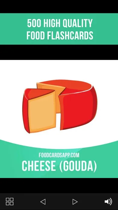 Screenshot di Food Cards in English
