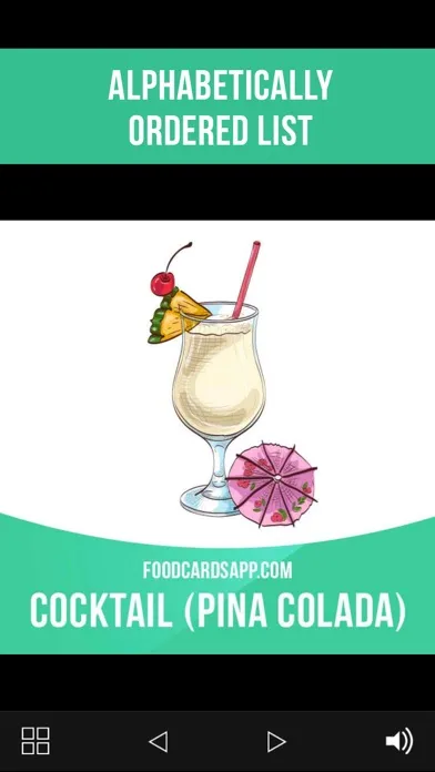 Screenshot di Food Cards in English