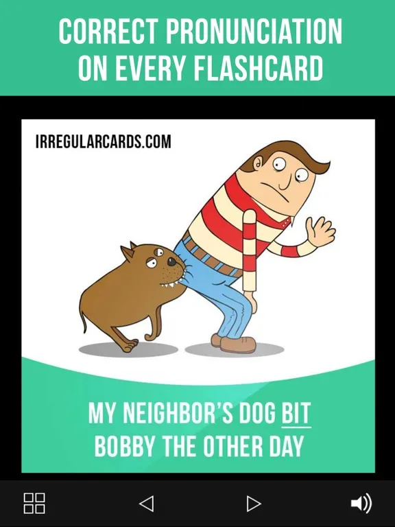 English Irregular Verbs Cards iPad  سکرین شاٹس