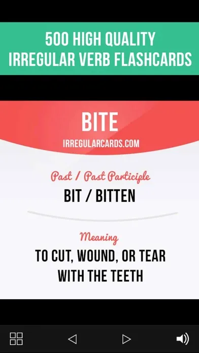 English Irregular Verbs Cards سکرین شاٹس