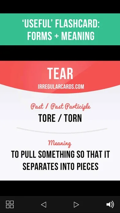 English Irregular Verbs Cards سکرین شاٹس
