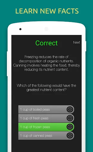 Nutrition and Diet Quiz Test Screenshots