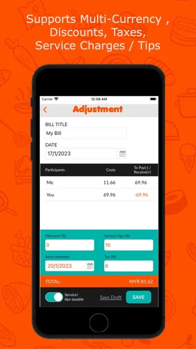 تصاویر Leasy App - Bill Splitter