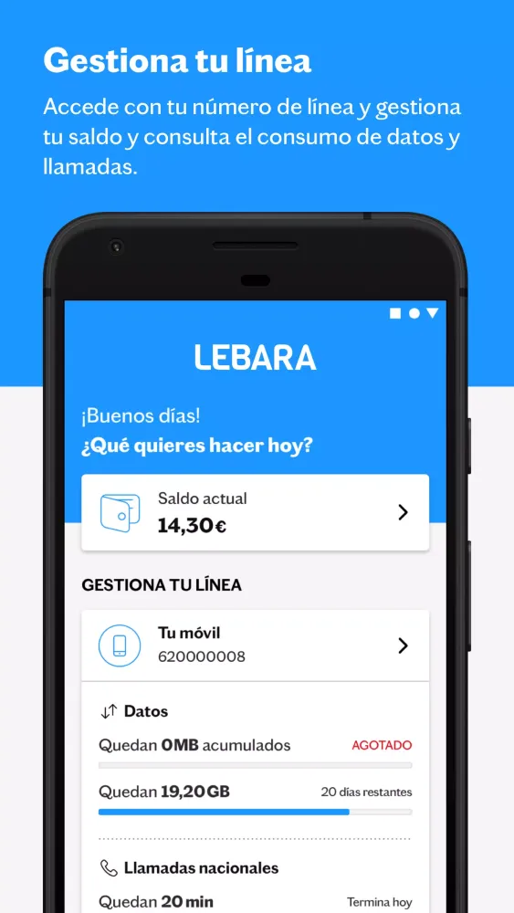 I'm Lebara - Customer area Screenshots