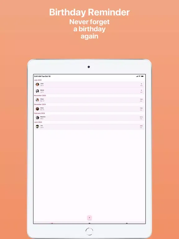 Birthday Reminder - Pro iPad 应用截图