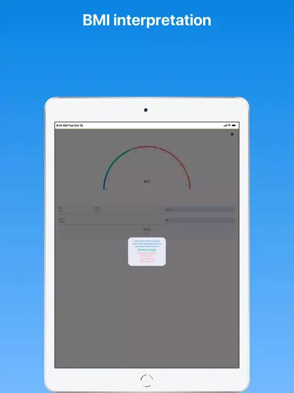 Capturas de tela do BMI Calculator - Pro iPad 
