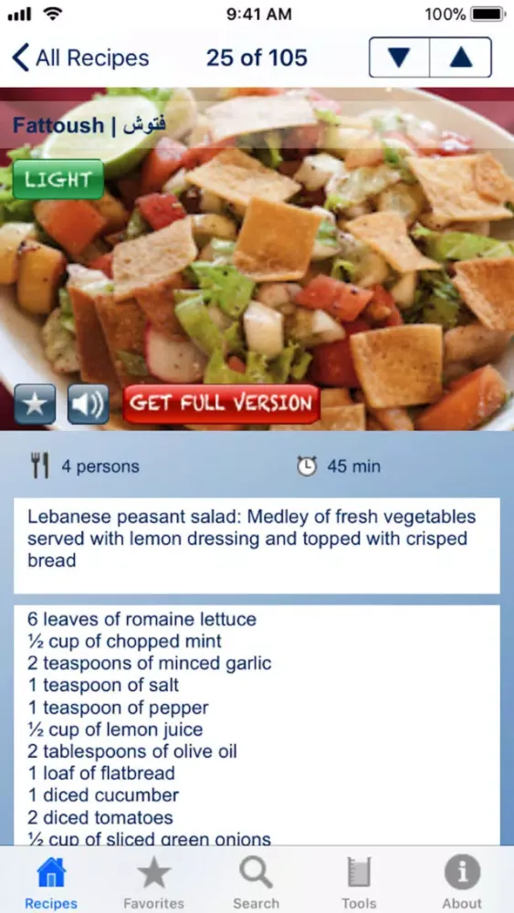 100 Lebanese Recipes Lite应用截图
