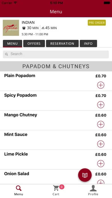 Paprika - Restaurant स्क्रीनशॉट