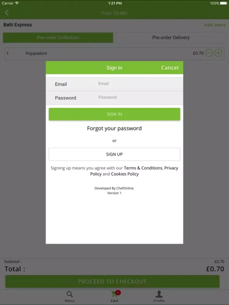 Balti Express iPad 應用截圖