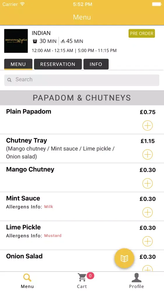 Britannia Spice Takeaway স্ক্রিনশট