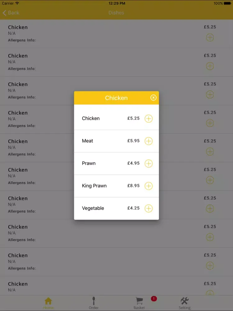 Tangkapan skrin Chicken Feast iPad 