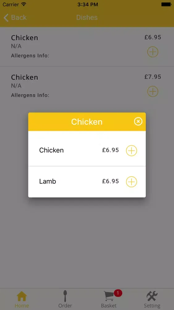 Tangkapan skrin Chicken Feast