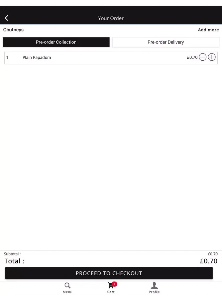 Chutneys Restaurant iPad 应用截图