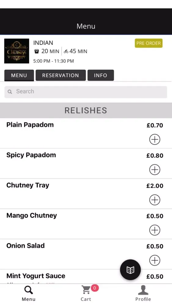 Chutneys Restaurant应用截图