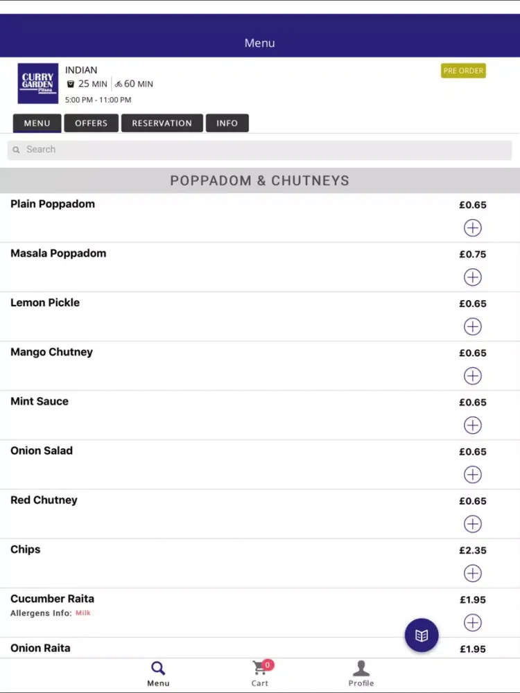 Screenshot di Curry Garden Restaurant iPad 