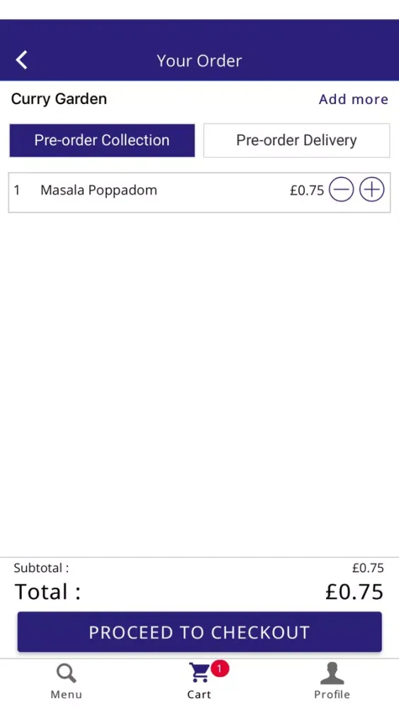 Screenshot di Curry Garden Restaurant