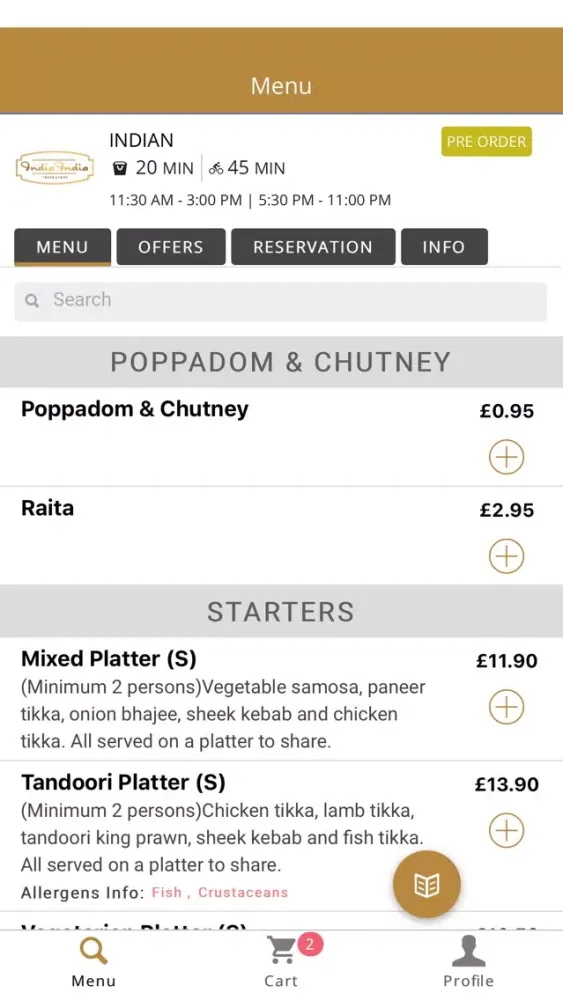 India India Restaurant স্ক্রিনশট