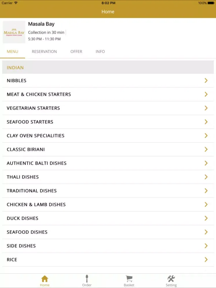 Ảnh chụp màn hình của Masala Bay iPad 
