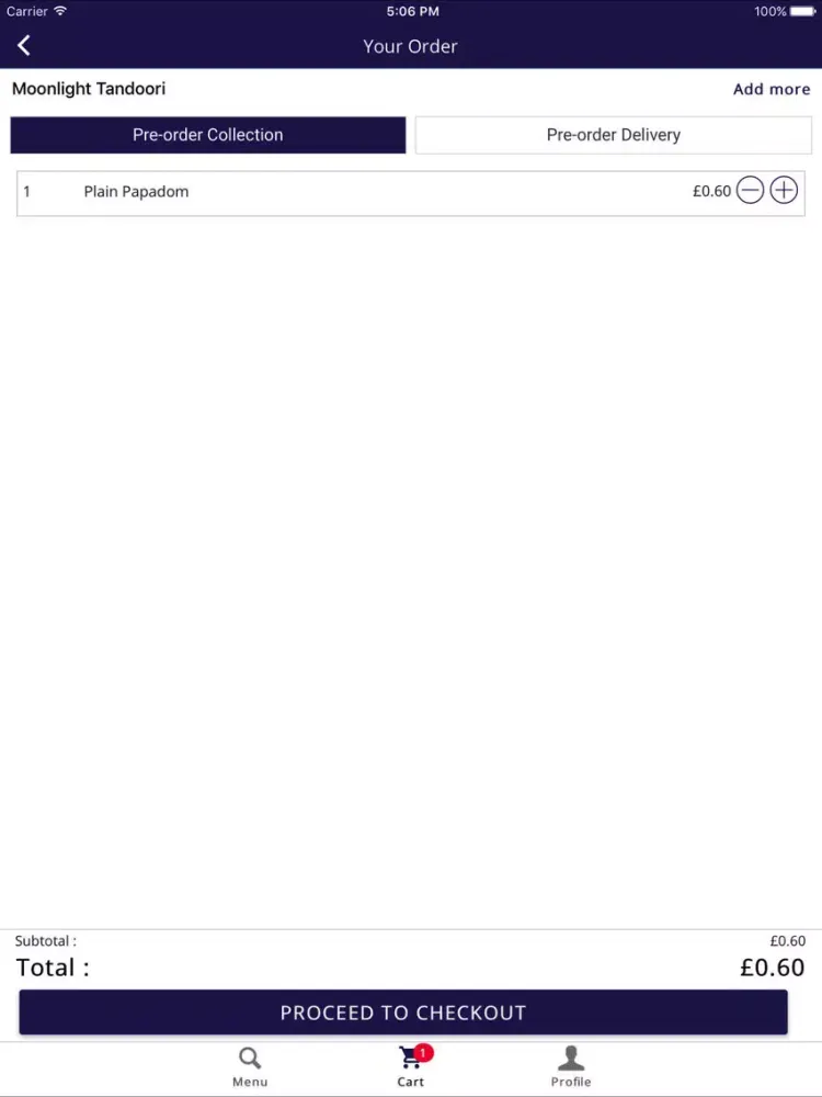 Capturas de pantalla de Moonlight Tandoori iPad 