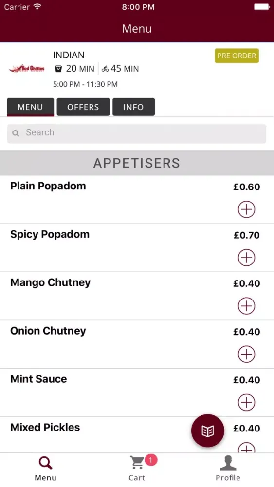 Red Chillies Indian Takeaway 스크린샷