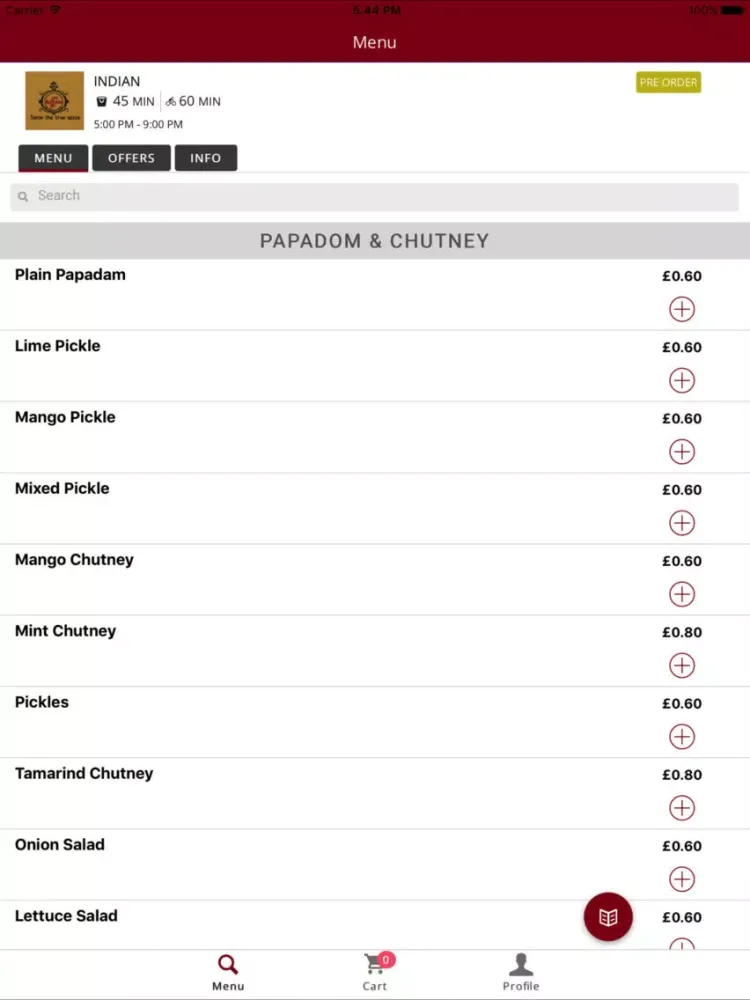Saffron Takeaway iPad  Ekran Görüntüleri