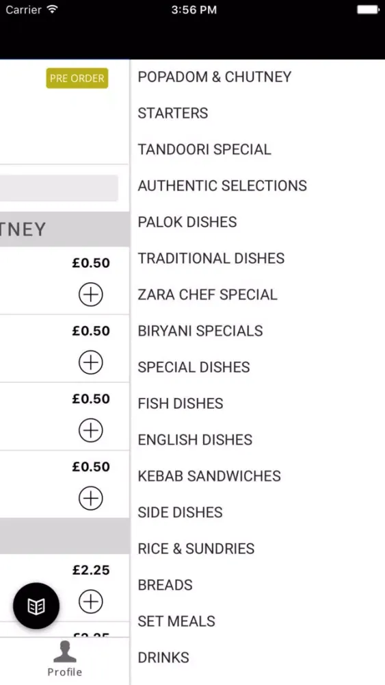 Capturas de tela do Zara Indian Takeaway