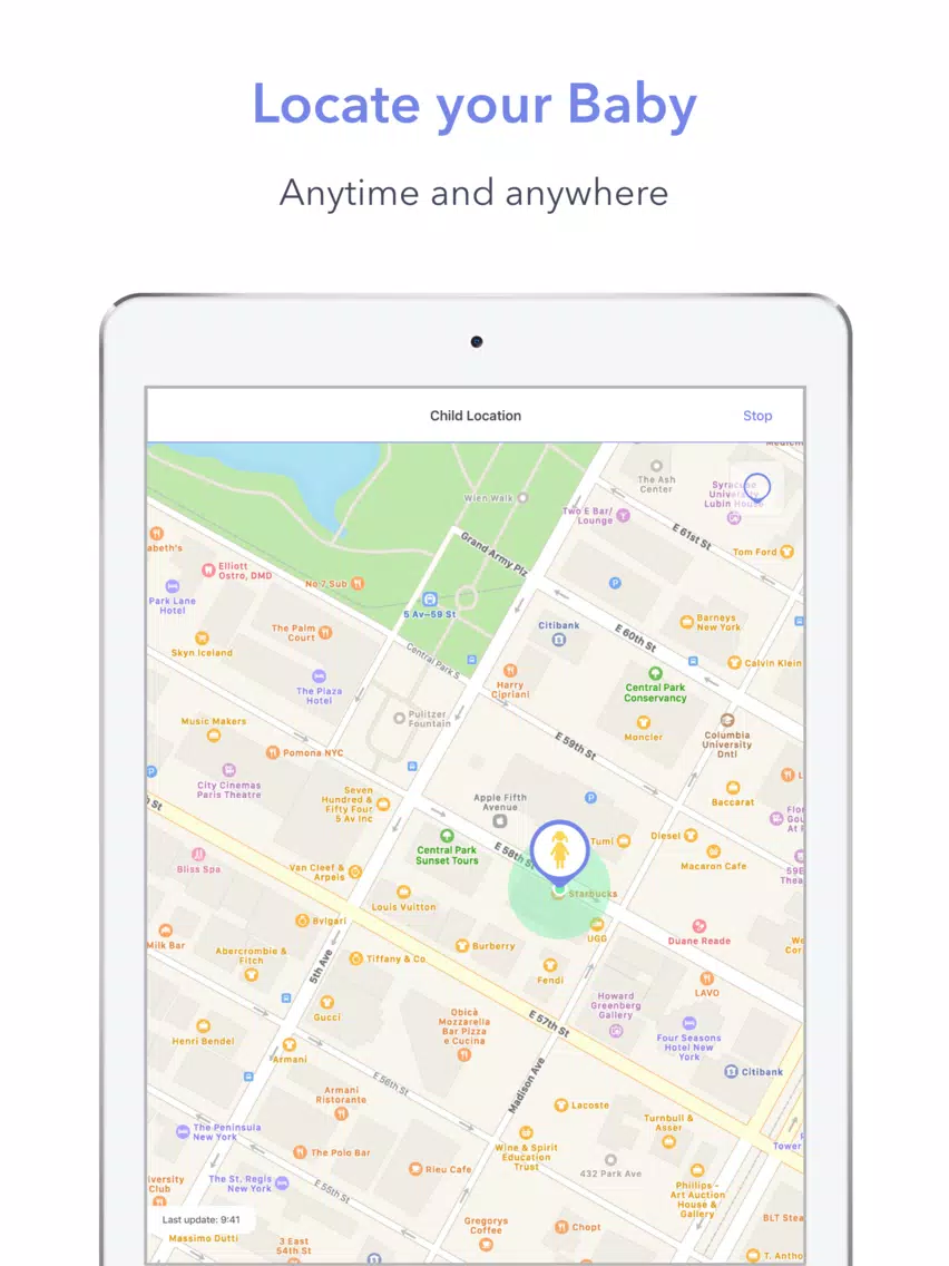 Tangkapan layar Tracking X: Baby Location iPad 