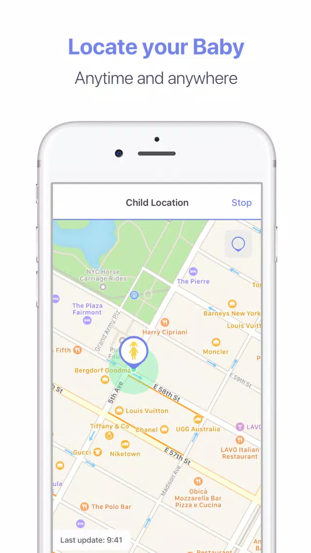 Tangkapan layar Tracking X: Baby Location