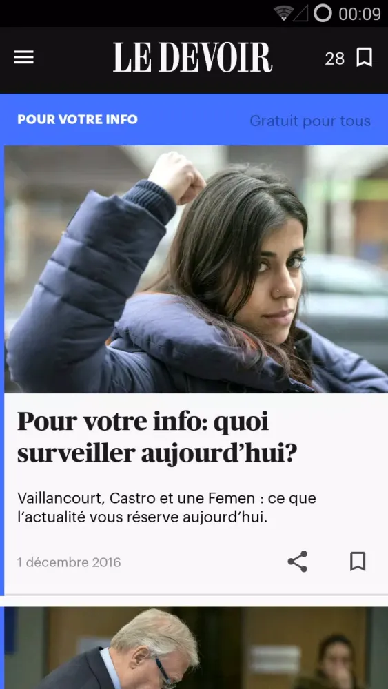 Le Devoir mobile應用截圖