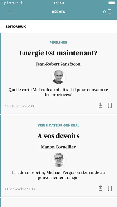 Screenshot di Le Devoir Mobile