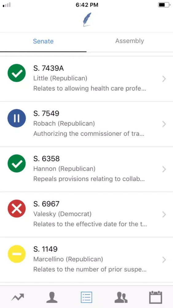 تصاویر Ledger - Legislative App