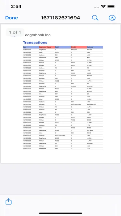 Capturas de tela do Ledgerbook - Personal Account