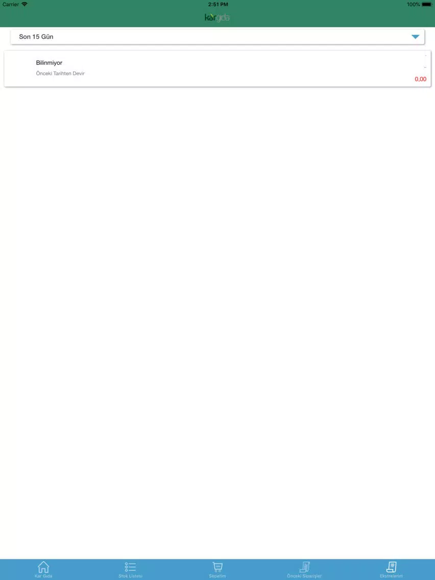 Kar Gıda iPad  Ekran Görüntüleri