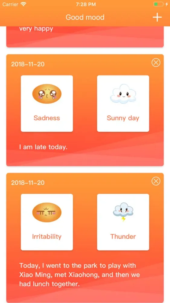 Good mood - Good diary Screenshots