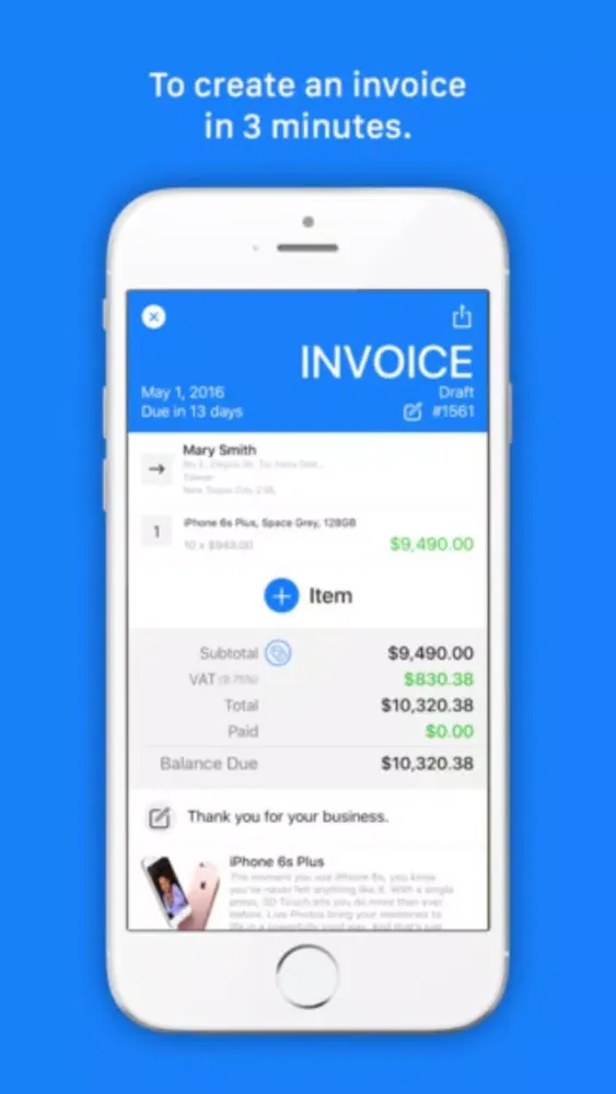 Invoice Go Pro - Invoice Maker & Estimate. Templates Bill on the go スクリーンショット