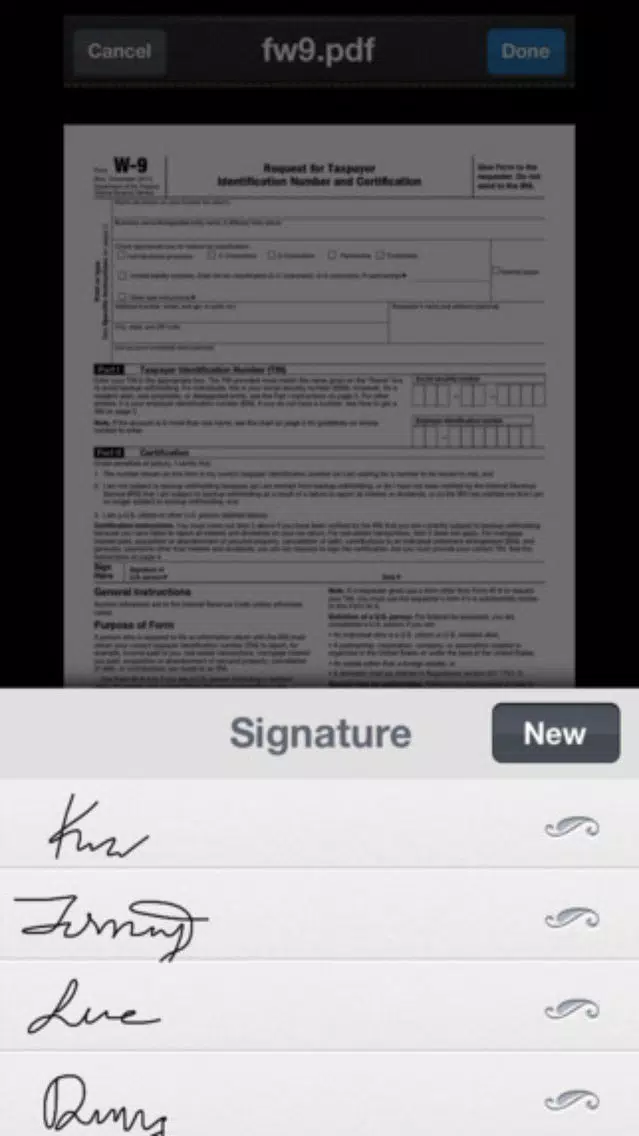 Tangkapan skrin PDF Sign - Signature Annotate