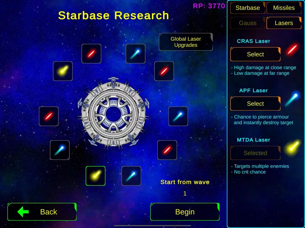 Stellar Starbase Defence iPad  スクリーンショット