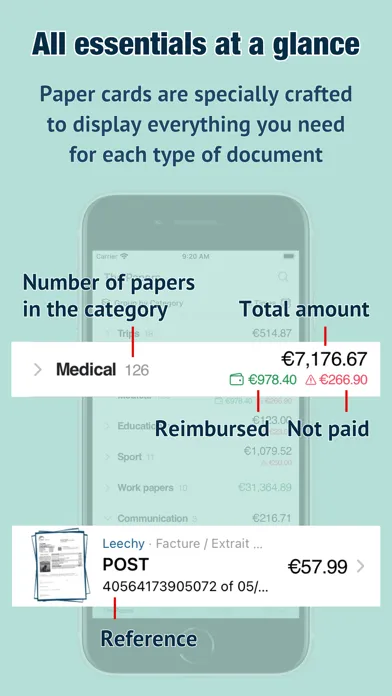 ภาพหน้าจอของ The Papers: documents manager