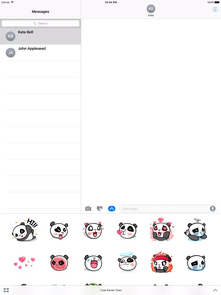 The CHiCHi Panda Sticker Pack by Cute Panda Town iPad  Screenshots