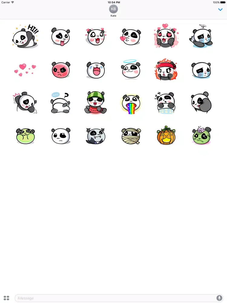 The CHiCHi Panda Sticker Pack by Cute Panda Town iPad  Screenshots