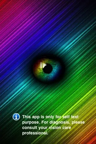 Capturas de tela do Colour Blind Test