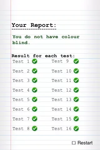 Capturas de tela do Colour Blind Test