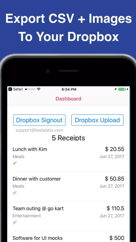 Receipt Scanner (for Dropbox) স্ক্রিনশট